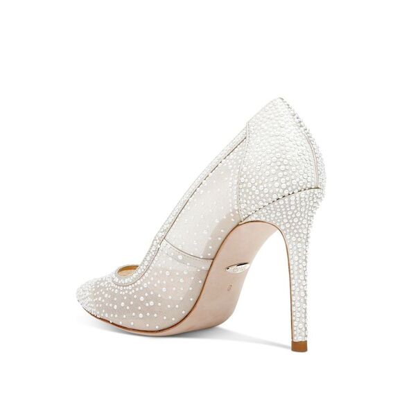 BADGLEY MISCHKA Womens Ivory Faux Adorned Weslee Iii Stiletto Pumps Shoes 6 - Picture 2 of 5